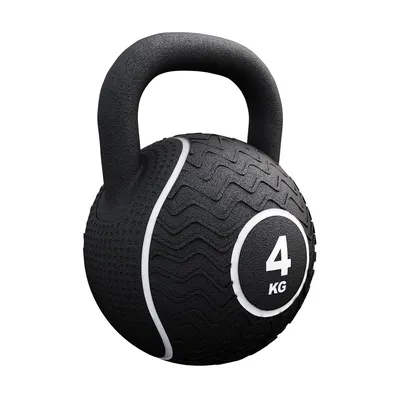 Produktbild von Gorilla Sports Kettlebell Gummi 4–20 kg | Eisensandkern | Bodenschutz | Ergonomischer Griff | Kraft- und Functional-Training