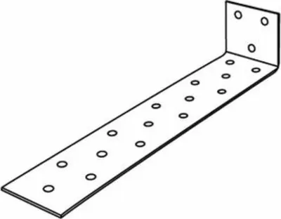 Imagen del producto de Alberts 342135: Anclaje para hormigón de acero plano, galvanizado Sendzimir, dimensiones: 205 x 40 x 40 mm