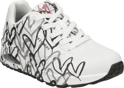 Immagine prodotto di Skechers scarpe sportive basse suola sagomata alla moda in bianco/bianco combi, numero 35