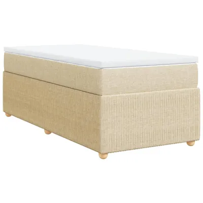 Produktbild von Boxspringbett mit Matratze Creme 90x190 cm Stoff