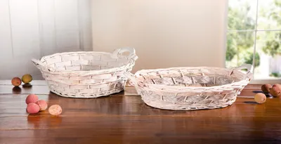 Produktbild von FRANK FLECHTWAREN Schale "Gekalkt", oval