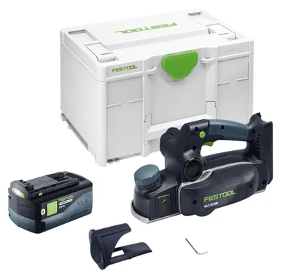 Immagine prodotto di Festool HLC 82 EB-Basic Pialla a batteria 18 V 82 mm Brushless + 1x batteria 5,0 Ah + Systainer - senza caricabatteria