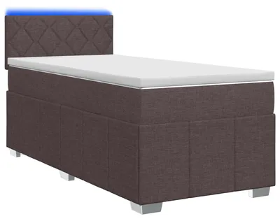 Obrázok produktu pre vidaXL Box spring posteľ s matracom tmavohnedá 90 x 200 cm látka