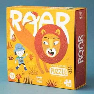 Produktbild von Londji Puzzle "Roar – Wilde Tiere", 36 Teile, für Kinder ab 3 Jahren