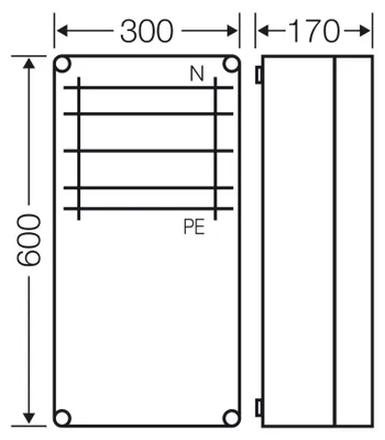 Image de HENSEL Boîtier pour jeux de barres Kst 400A 5p IP65