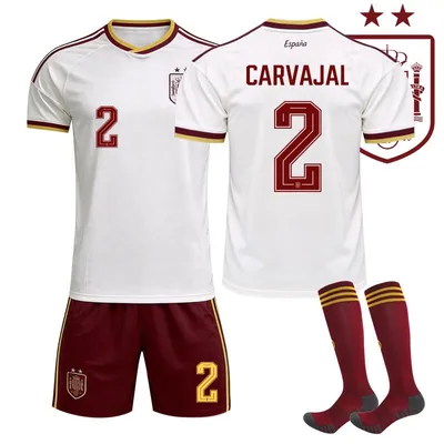 Obrázok produktu pre #2 Drep Carvajal 2026: Vzdialené dresy Španielska pre dospelých a deti. VEĽKOSŤ: 28