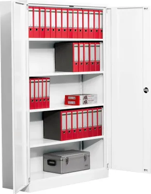 Produktbild von Gürkan Stahlschrank 109720 weiß 120,0 x 42,0 x 195,0 cm