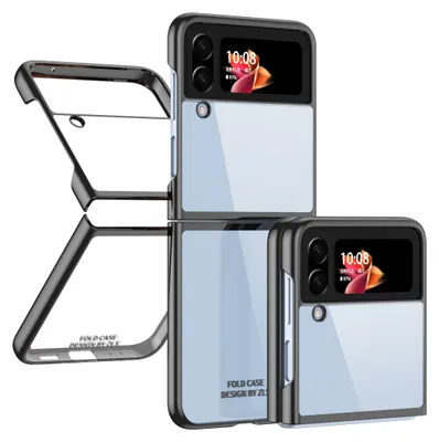 Produktbild von Für Samsung Galaxy Z Flip4 Electroplating transparente Handyhülle Schutz Cover