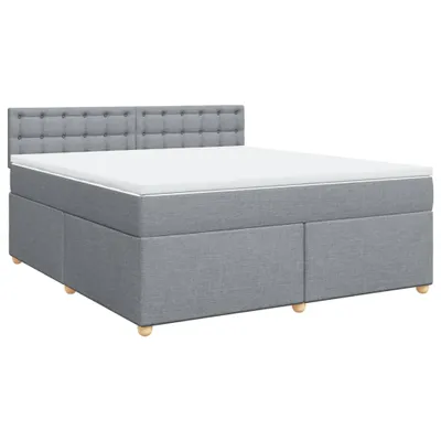 Produktbild von vidaXL Boxspringbett mit Matratze Hellgrau 180x200 cm Stoff