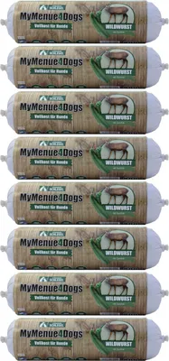 Produktbild von MyMenue4Dogs Hundefutter Wildwurst - 8x 800g
