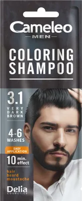 Zdjęcie produktu dla Szampon Koloryzujący Do Włosów Cameleo Men Hair 3.1 Bardzo Ciemny Brąz