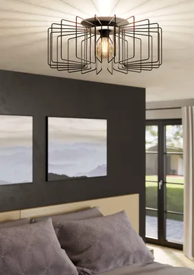 Immagine prodotto di Plafoniera a 1 luce HxØ 21,5x56 cm Tremedal nero