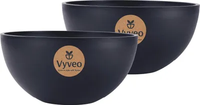 Produktbild von Vyveo - Blumentopf Bolla - 2er-Set - Schwarz - 30x15