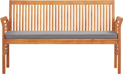 Obrázek produktu pro vidaXL Zahradní lavice se třemi sedadly a polštářem 150 cm z masivního dřeva akácie