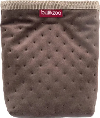 Zdjęcie produktu dla Torebka na psie smakołyki z magnetycznym zamknięciem i dozownikiem woreczków na kupy na spacery, 15 cm x 13 cm x 5 cm, aksamitny brąz