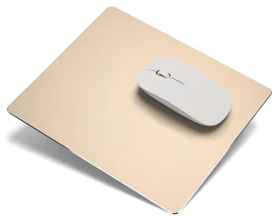Aluminium Mauspad doppelseitig 24x20 cm Gold