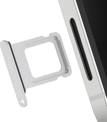 Immagine prodotto di Clappio, Vassoio Nano SIM per iPhone 16e Ricambio di precisione, Bianco