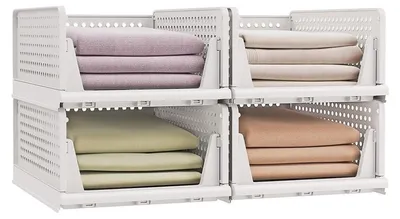 Produktbild von Stapelbarer Schrank-Organizer | Weiß | 33x43x18,5 cm
