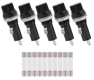 Sicherungshalter 5 Stück für Glas-Sicherungen 6x30 mm, AC 250V 10A / 125V 15A