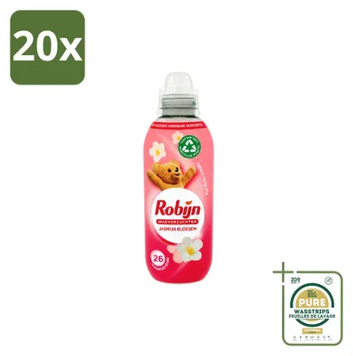 Produktbild von 20 x Robijn Wasverzachter Jasminblüte - 650 ml - Vorratspackung - 20 Stücke