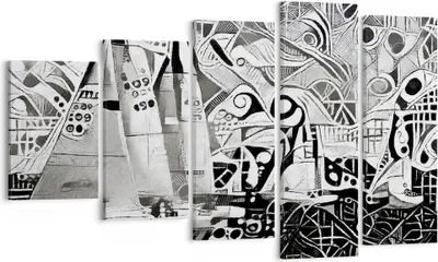 Produktbild von Bild auf Leinwand - Leinwandbild - Abstraktion modern - 100x60cm - Wand Bild - Wanddeko - Leinwanddruck - Bilder - Kunstdruck - Wanddekoration - Leinwand bilder - Wandkunst - EG100x60-3479
