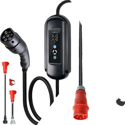 Produktbild von EV-Ladegerät, 11KW, einstellbarer Strom, Mit 2 Adaptern, TYP2