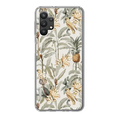Produktbild von MuchoWow® Handyhülle Schutzhülle Hülle für Samsung Galaxy A32 5G Blume - Ananas - Tropisch Silikon Softcase Handy Hülle - Softcase