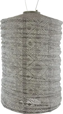 Produktbild von LUMIZ Solar-Lampion Zylinder | Mosaic | Taupe | Ø28 cm