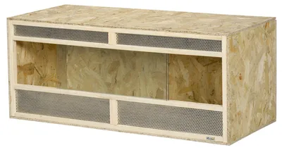 Produktbild von PawHut Terrarium für Reptilien Reptil Fütterungsbox mit Netzbelüftung Schiebetür