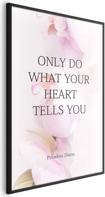Produktbild von Posterpapier Poster - Do What Your Heart Tells 40x60 cm Text m-A-0851-ao-a