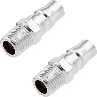Imagen del producto de Conexión para conducto de aire, juego de 2 unidades, PM20, 1/4 de pulgada, acero, resistente a la corrosión, para compresor