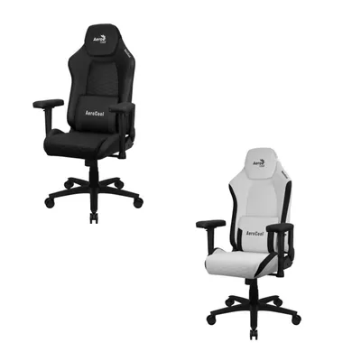 Produktbild von Aerocool CROWNMOONSW, Universal-Gamingstuhl, 150 kg, Gepolsterter Sitz, Gepolsterte Rückenlehne, 125 kg, Schwarz
