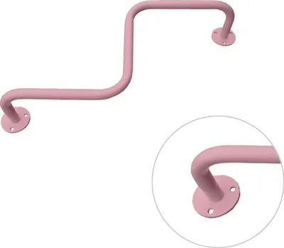 Produktbild von gebogene Deckenklimmzugstange rosa, stabil 100kg
