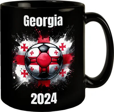 Produktbild von Fußball Georgien Flagge Tasse in Schwarz