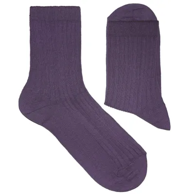 Produktbild von Herren Socken aus Baumwolle Rippe Pflaume Größe 43-46
