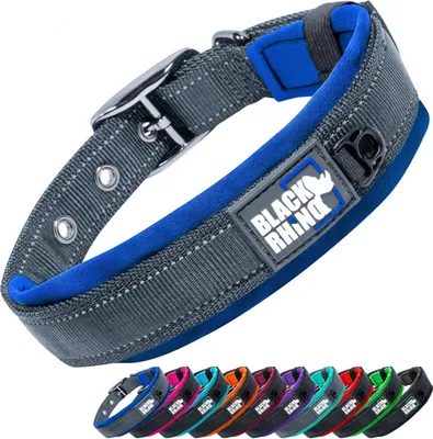 Immagine prodotto di Collare Comfort: collare per cani in morbido neoprene imbottito - Arancione/Nero - Taglia grande - Neoprene