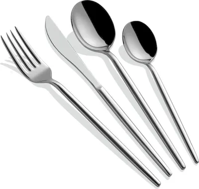 Produktbild von Hermia Concept, Almeria - Silver, Besteckset (24-teilig), Silber, 100 % EDELSTAHL, 23,4 cm