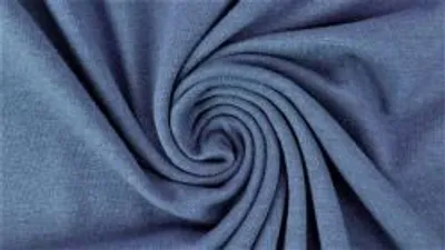 Produktbild von Jersey Yara Dunkelblau Melange 220 g/m², ca. 0,5 m lang, ca. 1,5 m breit, Stoffe Meterware, Baumwolljersey