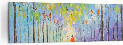 Produktbild von Bild auf Leinwand - Leinwandbild - Park Natur - 160x50cm - Wand Bild - Wanddeko - Wandbilder - Leinwanddruck - Bilder - Kunstdruck - Wanddekoration - Leinwand bilder - Wandkunst - AB160x50-3507
