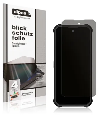 A product shot of a smartphone screen protector and its packaging.