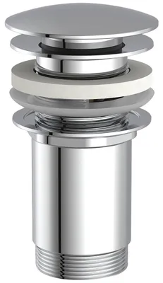 Produktbild von KIRCHHOFF Druckknopf-Ablaufventil mit Überlauf, Chrom, 1 1/4