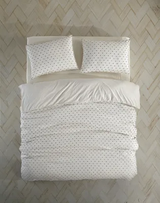 Zdjęcie produktu dla L'Essentiel Linge de Maison, Pas a Pas, zestaw poszewek na kołdrę Ranforce super king-size (IT), kremowy, 100% BAWEŁNA RANFORCE, 260 x 220 cm