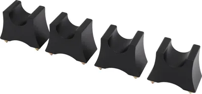 Zdjęcie produktu dla Stojak na kabel HiFi, amortyzujący, regulowany, stop aluminium, uchwyt na przewód HiFi, 4 sztuki, do głośników, odtwarzacza CD, DVD (CZARNY)