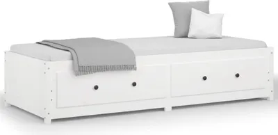 Obrázek produktu pro vidaXL Denní postel bez matrace bílá 90x200 cm borovicový masiv