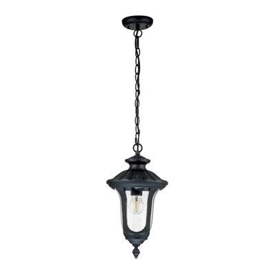 Obrázek produktu pro Černá klasická venkovní závěsná lampa Elstead E27 60W Chicago