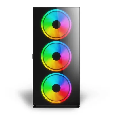 Zdjęcie produktu dla Savio PC Case Prime X1 ARGB Glass Black, Midi Tower, PC, Czarny, ATX, ITX, micro ATX, Mini-ATX, Siatka, Stal, Szkło hartowane, Dom/Biuro