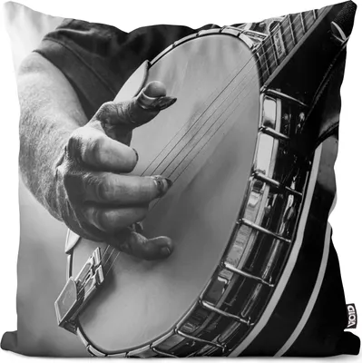Produktbild von VOID Banjo Gitarre Instrument Kissenbezug Kissenhülle sofa couch wohnzimmer dekoration wasserfest Outdoor Garten Kissen bezug deko