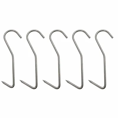Produktbild von 5 x Universal Räucherhaken Edelstahl 10kg - Räucherhaken für Fleisch und Fisch, Räucher Haken