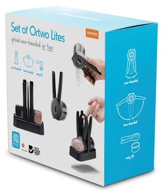 Produktbild von DREAMFARM | Gewürzmühlen Set, ORTWO Lite, schwarz,