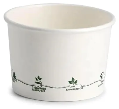 Obrázek produktu pro Papírové kelímky o objemu 200 ml / 8 uncí, průměr 90 mm, s logy EcoUp©, balení 50 kusů